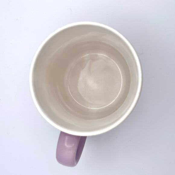 Vintage Mt Clemens Pottery Purple Cat Coffee Tea Mug "I'm a cat purr-son" - Picture 8 of 11